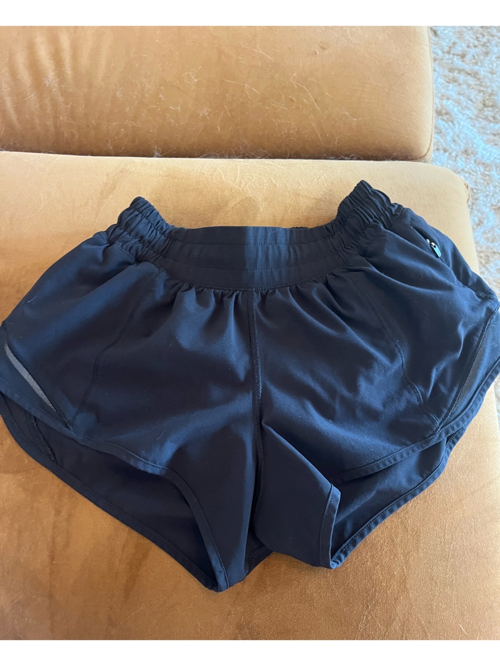 Navy lululemon hotty hot shorts